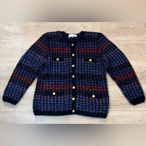 Peruvian Connection Women’s 100% Merino Wool Handknitted Cardigan Sweater Size L